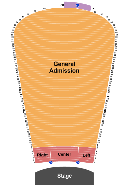 Red Rocks Amphitheatre Stick Figure Seating Chart